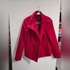 Short cherry red blazer